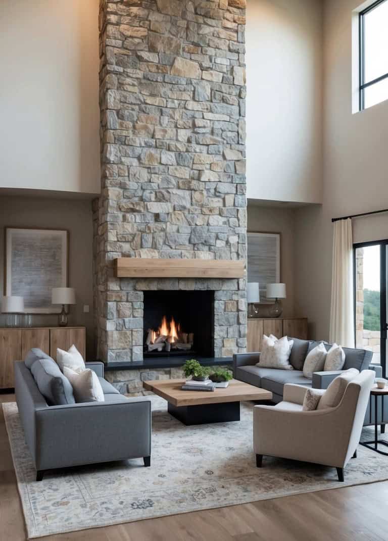 21 Floor-to-Ceiling Fireplace Ideas for Dramatic Impact: Transform Your ...