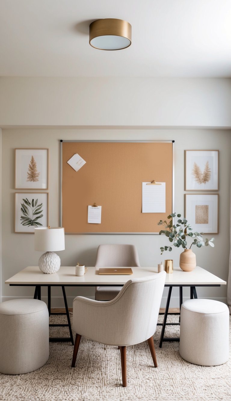 Neutral Office Rection 23 Neutral Home Office Decor Ideas for Timeless Sophistication: Create ...