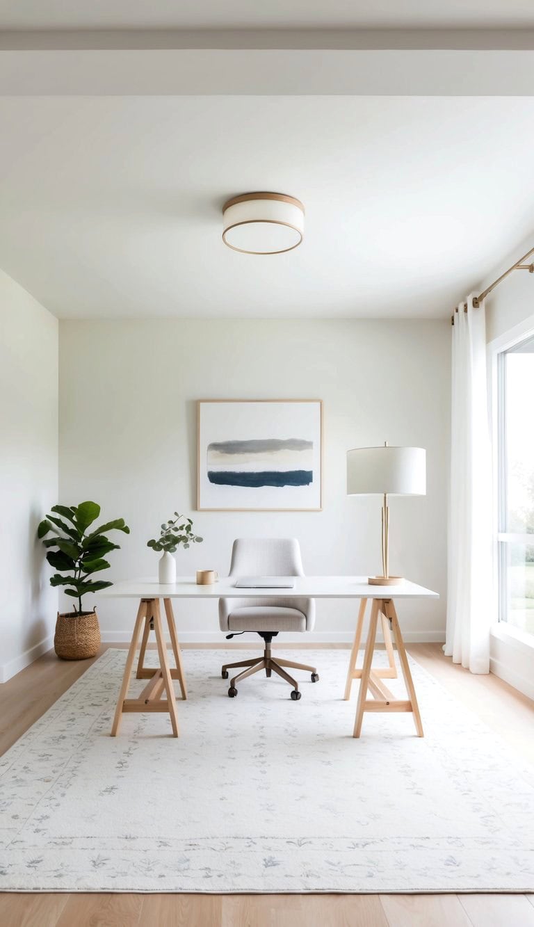22 White Home Office Ideas for a Bright and Airy Look: Transform Your Workspace into a Fresh Oasis