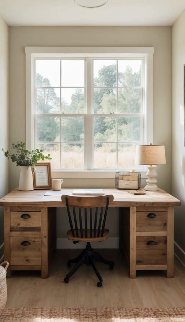 13 Farmhouse Home Office Ideas for Rustic Charm: Cozy Workspace Inspiration with a Country Twist