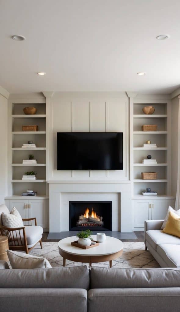 32 Fireplace Built-Ins With Shelves for Practical Storage: Cozy and ...