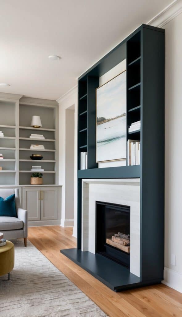 32 Fireplace Built-Ins With Shelves for Practical Storage: Cozy and ...