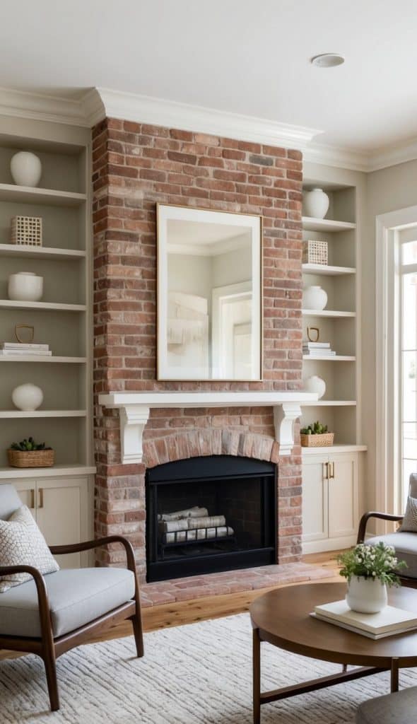 32 Fireplace Built-Ins With Shelves for Practical Storage: Cozy and ...