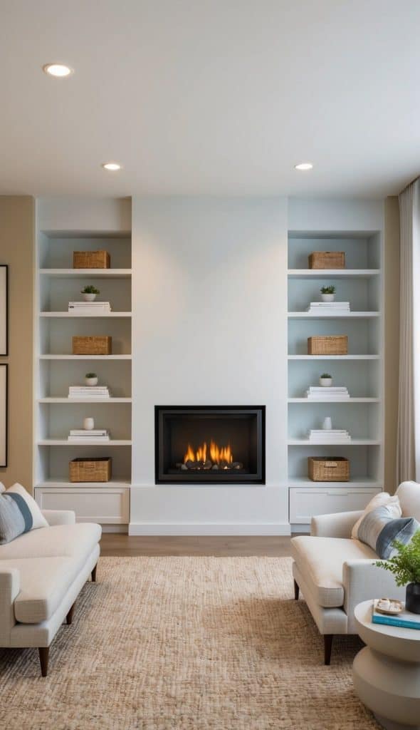 32 Fireplace Built-Ins With Shelves for Practical Storage: Cozy and ...
